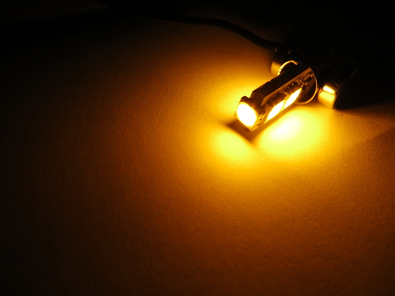 Led lamp oranje BA9s 24V, 2 stuks