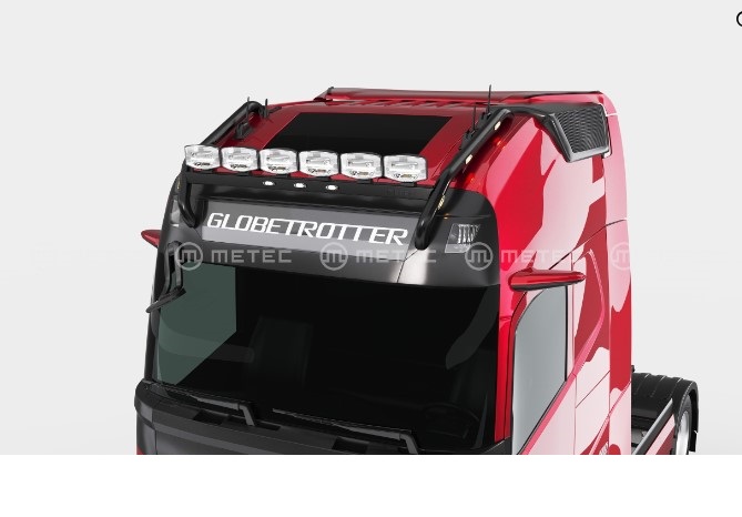 Lampenbeugel dak Volvo FH vanaf 2020 globetrotter cabine Crossbar zwart