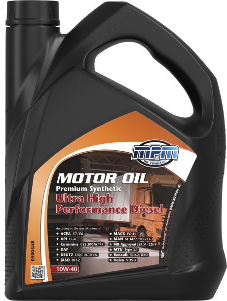 Motorolie Ultra high performance diesel, 5 liter