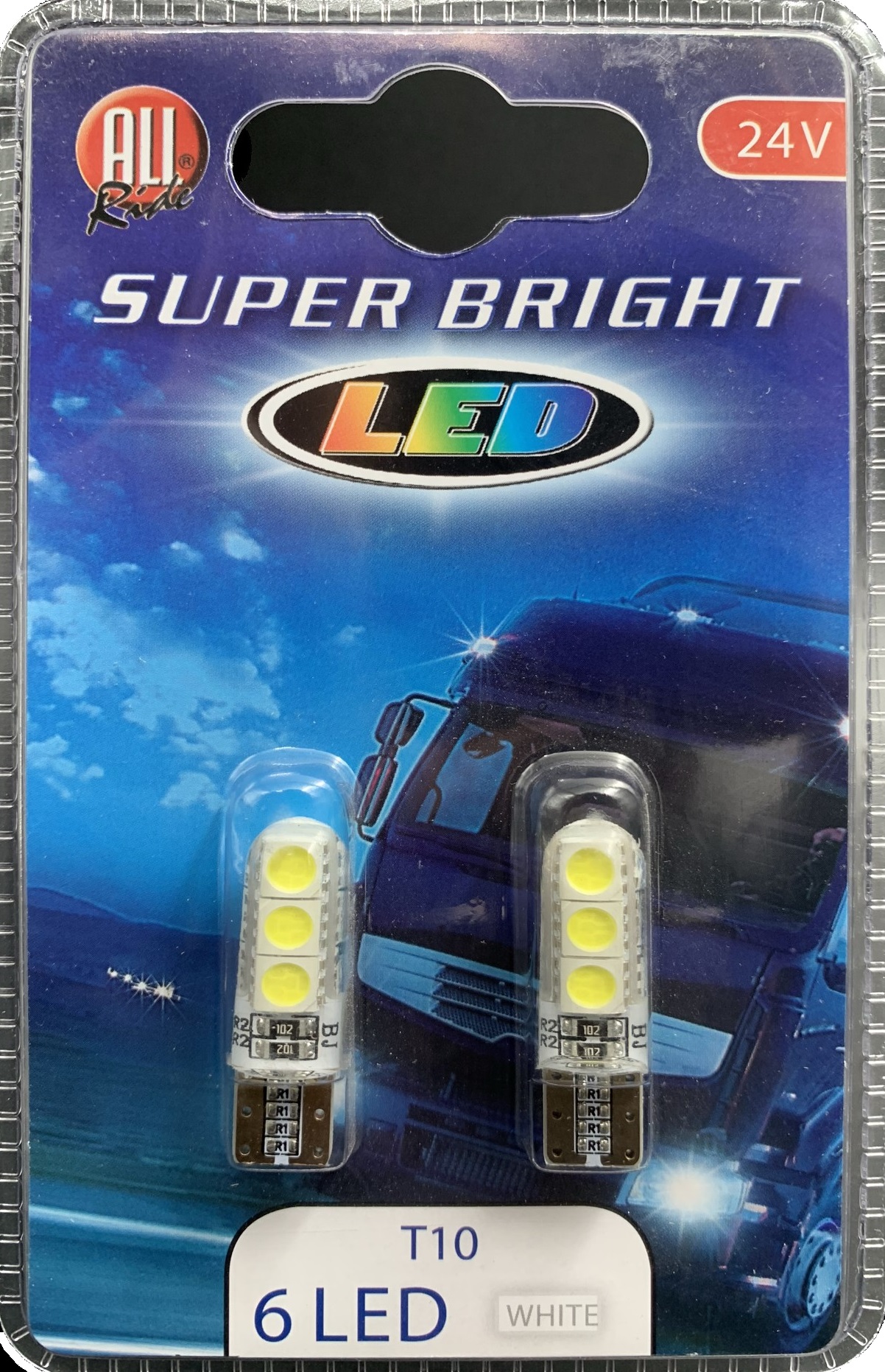 Led lamp All-ride wit 6 led T10 24V