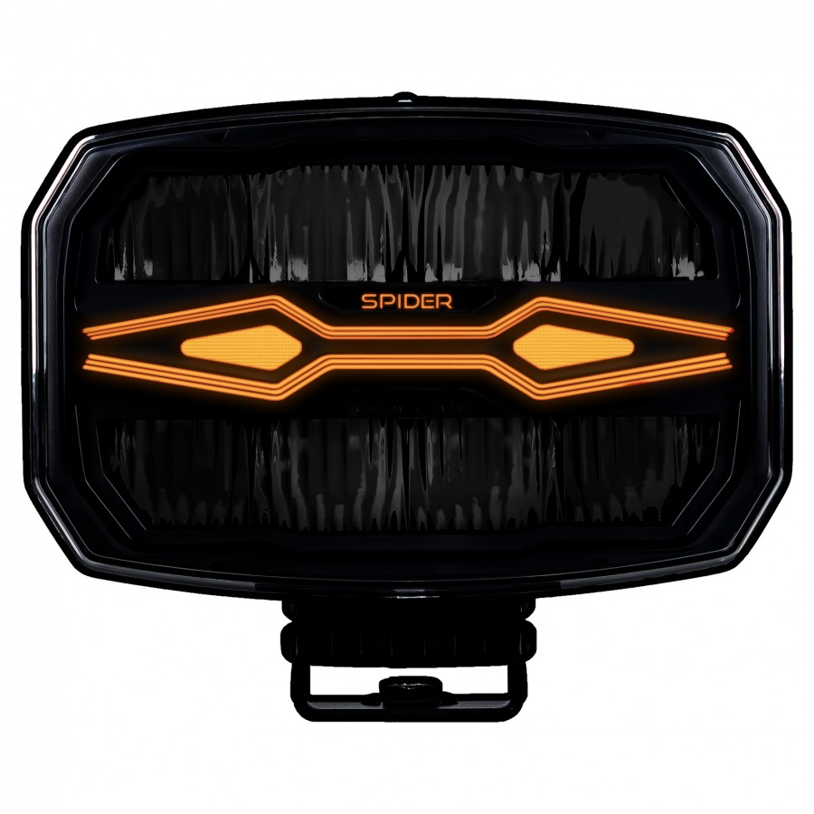 Verstraler LED X-spider 12V/24V met DRL & flitser wit en oranje 