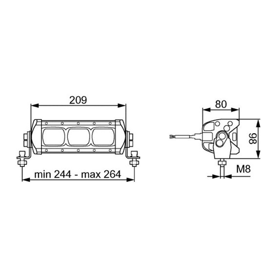 Led bar LBX 220 22W Hella 10/30V