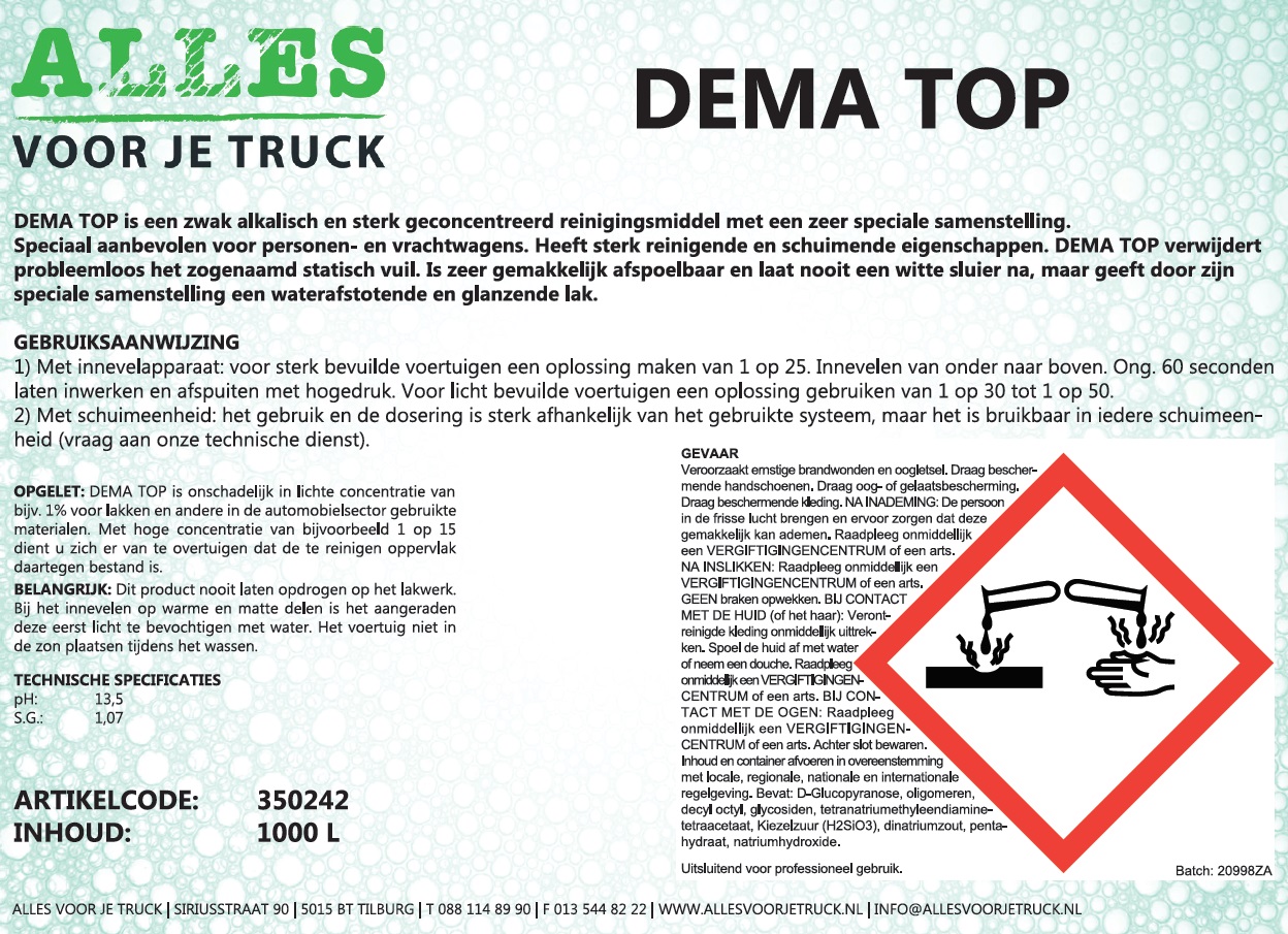 Truckshampoo AVJT Dema Top, 1000 ltr