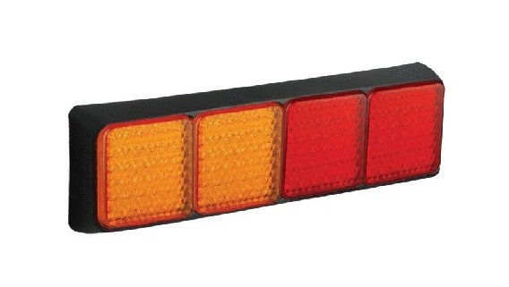 Achterlicht 4-kamer rem/achter/knipper 100 LED Autolamps 12/24V