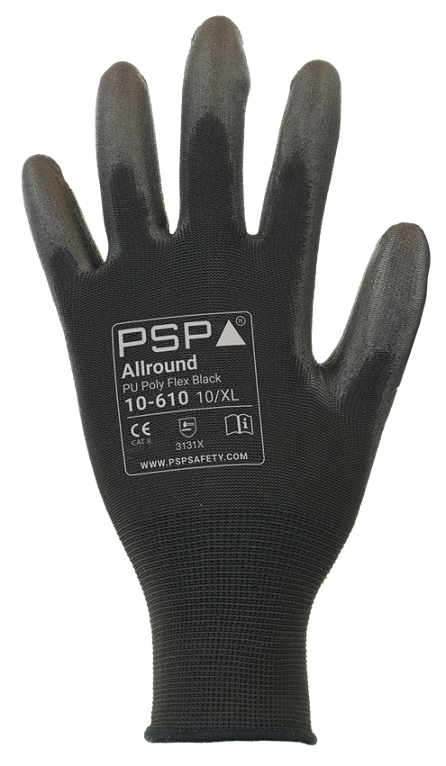 Werkhandschoen PSP zwart PU poly 10-610 