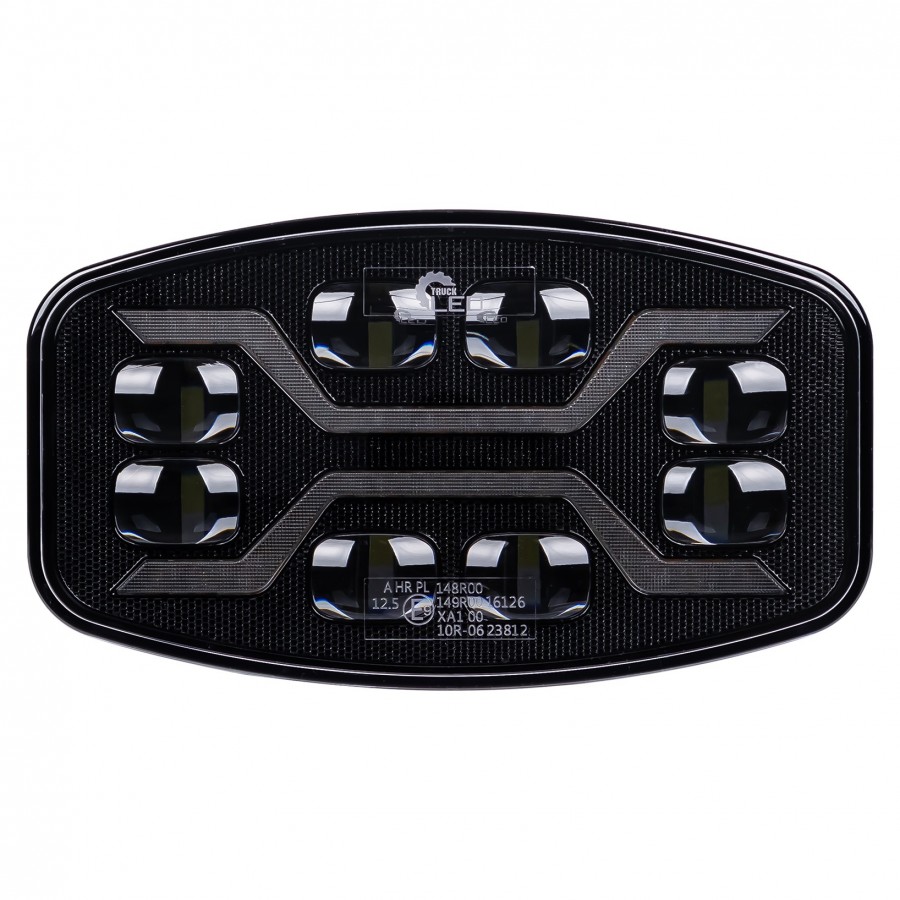 Verstraler LED X-spider 12V/24V met DRL wit en flitser oranje