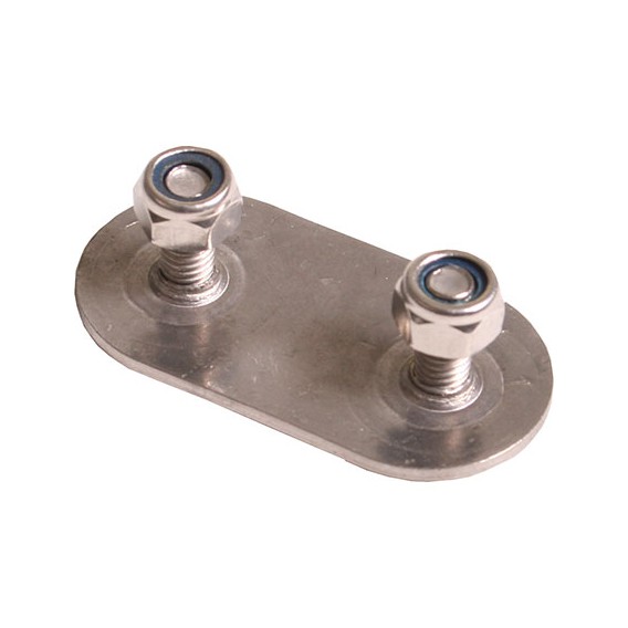 Bevestigingsplaatje RVS met moer / 10 stuks