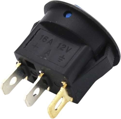 Mini tuimelschakelaar Ripca blauw 12V