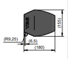 Bumper aluminium UHAP 180 2400mm 