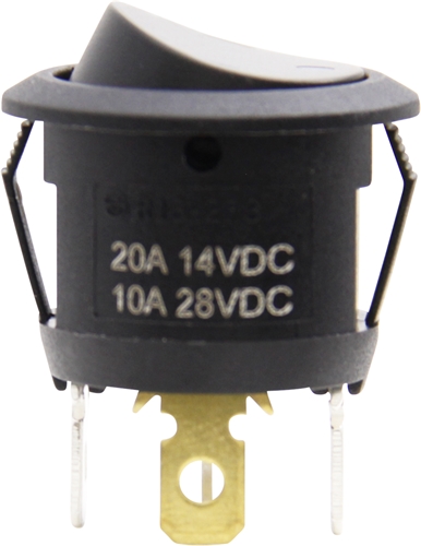 Mini schakelaar oranje aan/uit zwaailamp symbool 12-24V