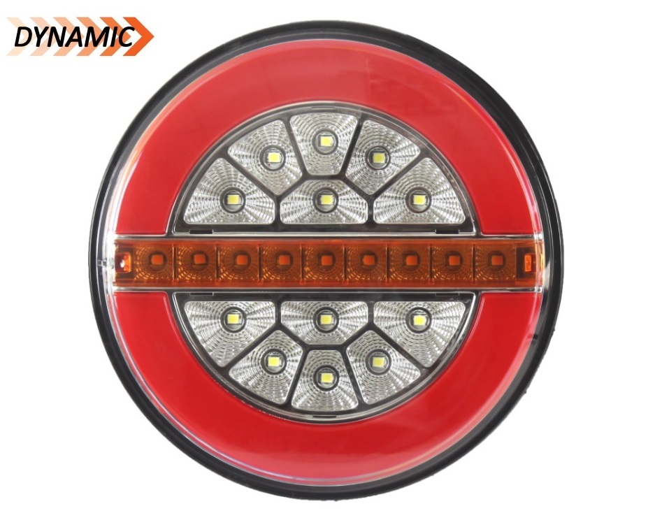 Achteruitrijlamp hamburger LED Ø140 mm dynamic links 12/24V 