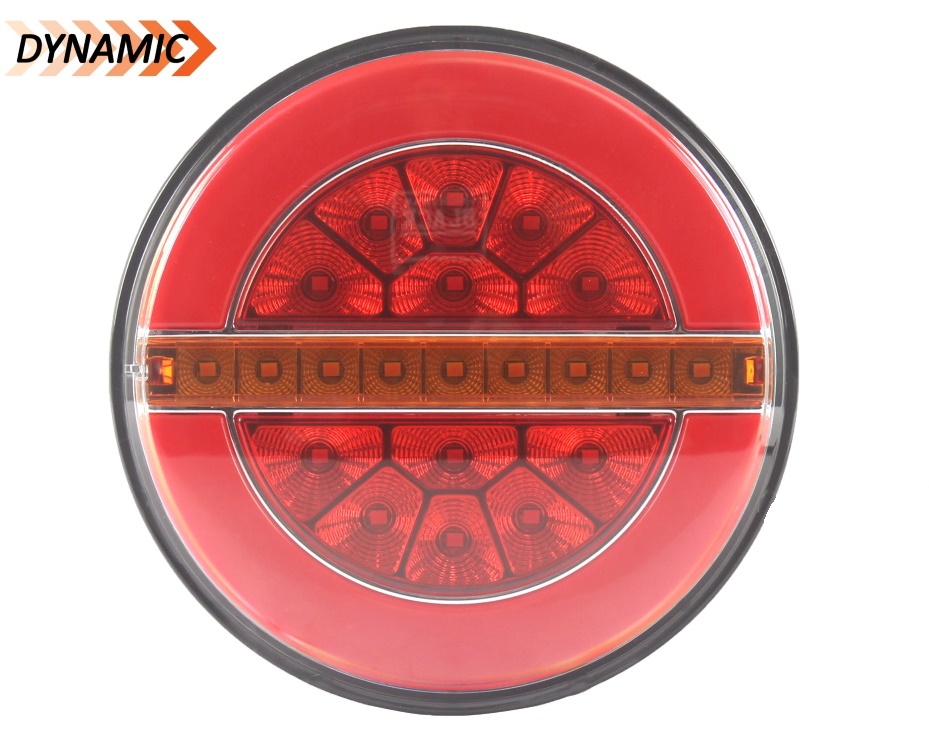 Achterlicht hamburger LED Ø140 mm dynamic rechts 12/24V