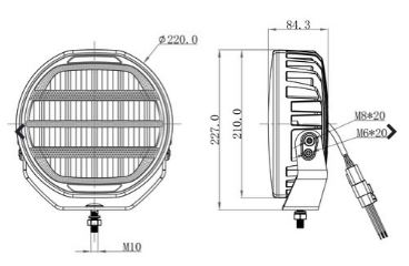Verstraler LED OZZ XR2 P9 zwart Tralert
