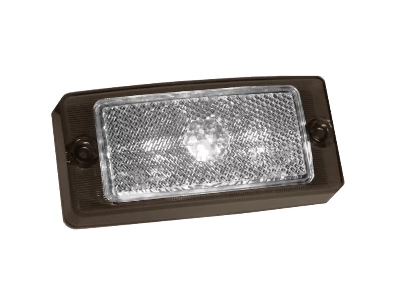 LED markeringslamp klassiek wit smoke zwarte lens 