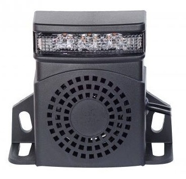 Achteruitrij-alarm met LED strobe 92-107 dB 10/80V