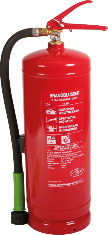 Brandblusser schuim 6 L