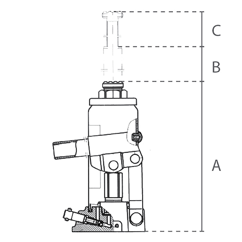 Delta hydraulische vijzel 8T