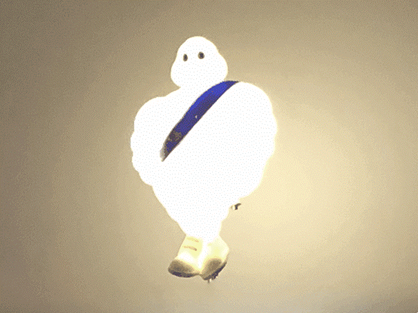 Michelin pop met LED verlichting complete set 2 stuks dual color 24V