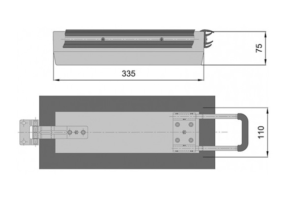 Ventilatieluik 110x335x75mm trailer Pastore Lombardi