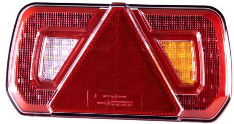 Achterlicht LED aanhangwagen E-keur 12/24V Rechts