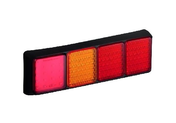 Achterlicht 4-kamer rem/achter/knipper/mist 100 LED Autolamps 12/24V