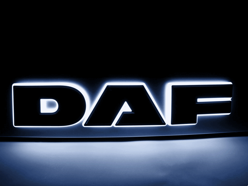 Verlichte DAF letters IP65 in LED diverse kleuren
