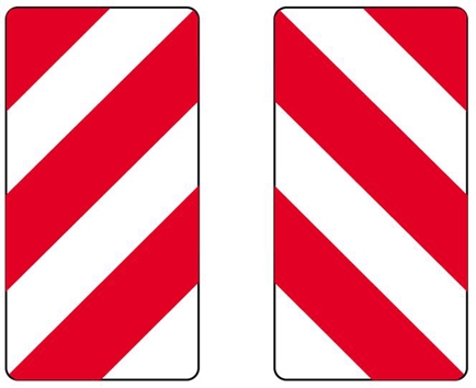 Ineenstorting Scheiden Londen Lengte-breedte markering Nederland fluorescerend | enkel bord rechts |  51.08.0234