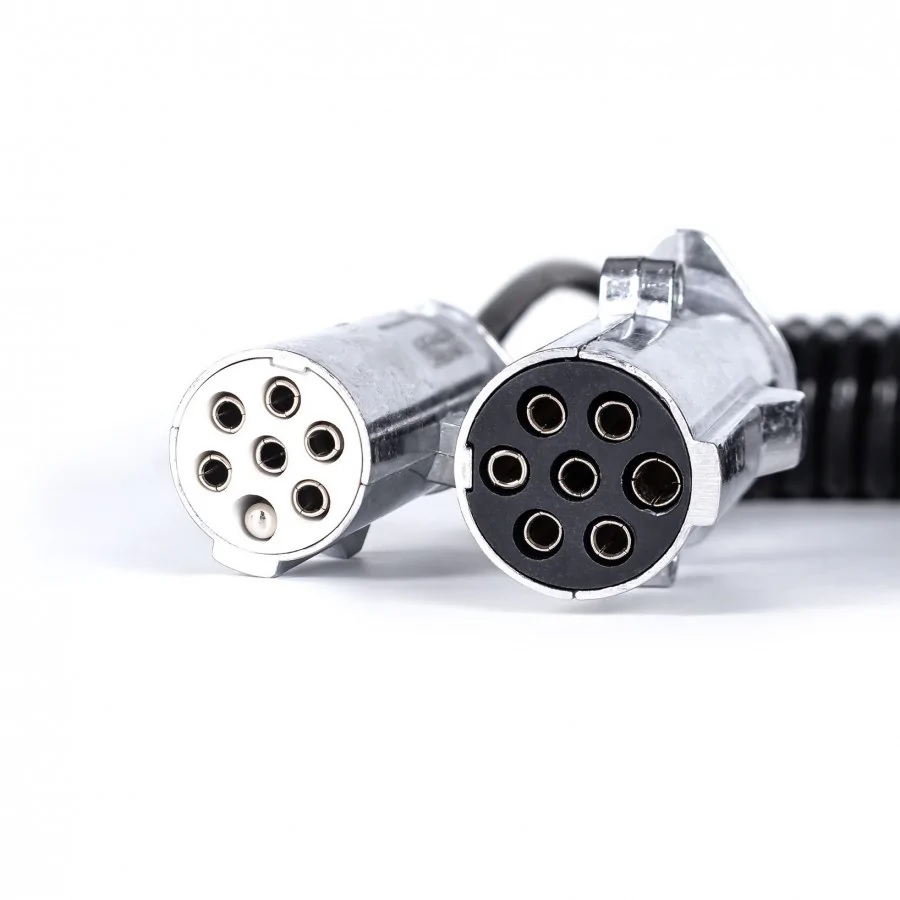 Electrospiraal 15 polig naar 2 x 7 polig aluminium 24V