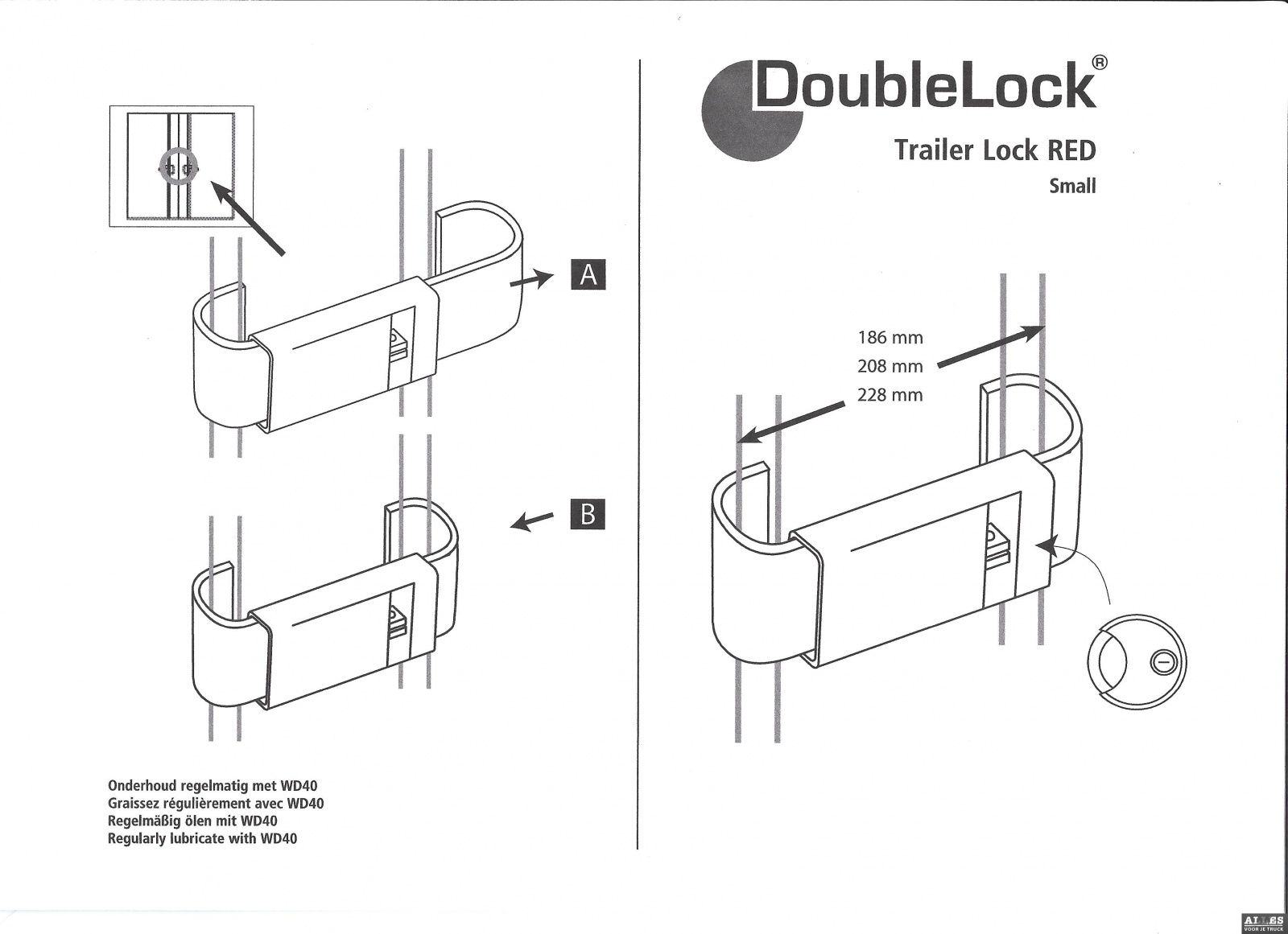 Trailerslot Red Small Doublelock