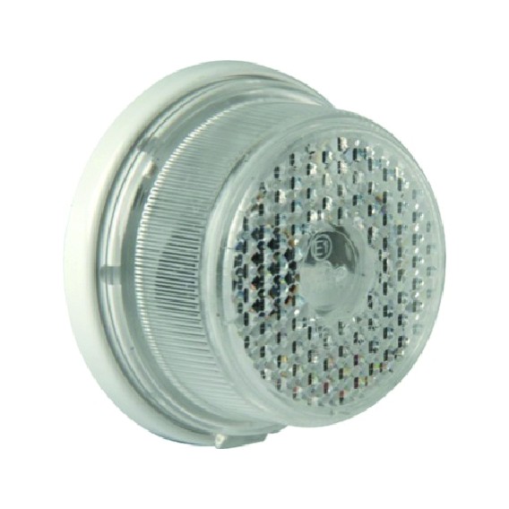 Markeringslamp Vignal wit rond met reflector 12/24V