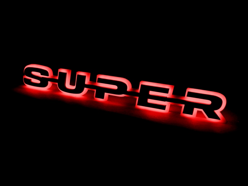 Verlichte Scania SUPER letters IP65 diverse kleuren 