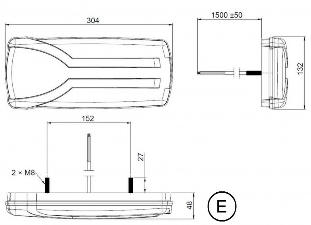 Achterlicht Dynamic NEON look LED Horpol 12/24V Links