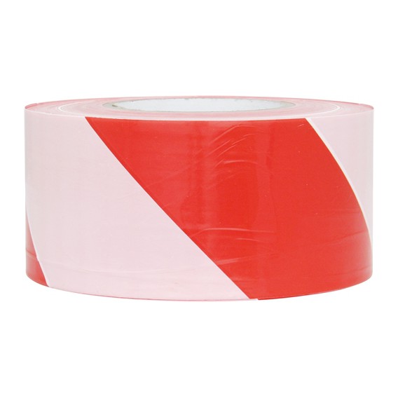 Afzetlint rood/wit 80 mm lengte 500 meter