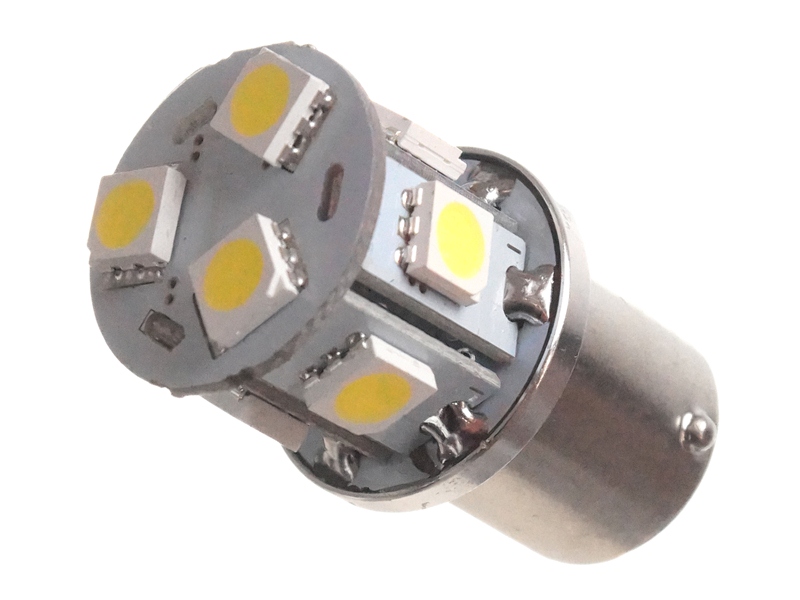 Led lamp Xenon wit BA15S 10-30V, 1 stuk
