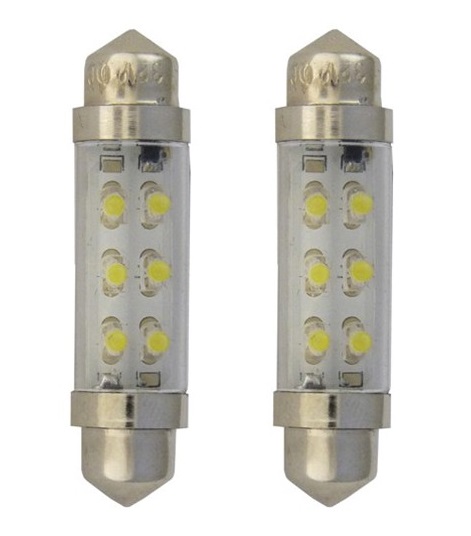 Led buislamp Aspock wit 42mm 24V, 2 stuks