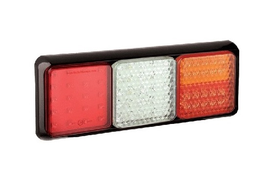 Achterlicht 3-kamer rem/achter/knipper/achteruit/mist 100 LED Autolamps 12/24V rechts
