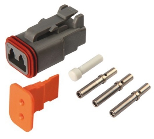 Deutsch connector set AMP compleet 2-polig mannelijk