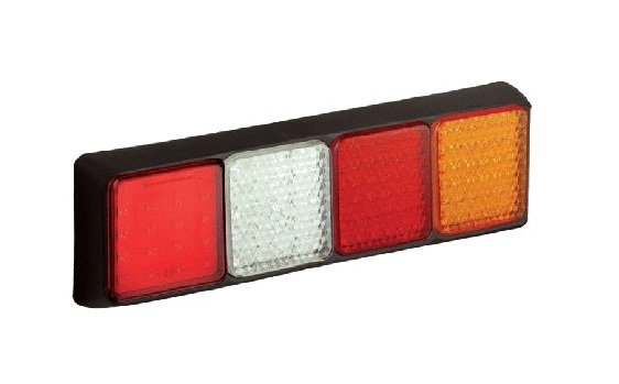 Achterlicht 4-kamer rem/achter/knipper/achteruit/mist 100 LED Autolamps 12/24V