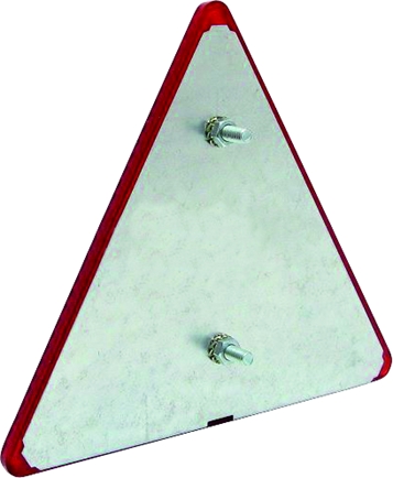 Driehoek reflector rood met metalen huis
