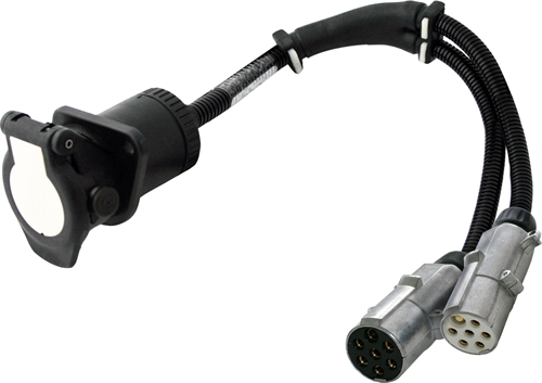 Adapter kabel 15-polige stekkerdoos naar 2x7-polige euro N & S 