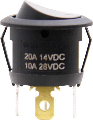 Mini schakelaar aan/uit blauw LED zwaailamp 12-24V
