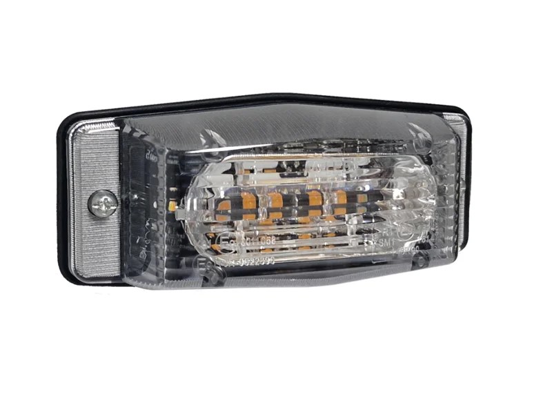 LED dubbelbrander met flitser heldere lens 12/24V 