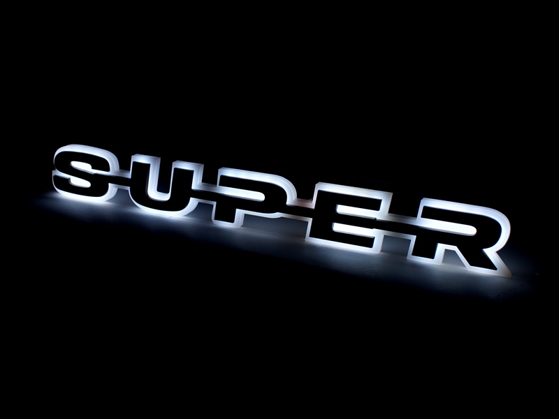 Verlichte Scania SUPER letters IP65 diverse kleuren 