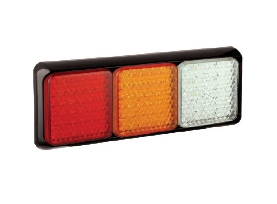 Achterlicht 3-kamer rem/achter/knipper/achteruit 80 LED Autolamps 12/24V