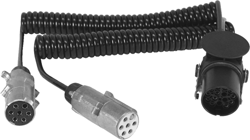 Electrospiraal 15 polig naar 2 x 7 polig aluminium 24V