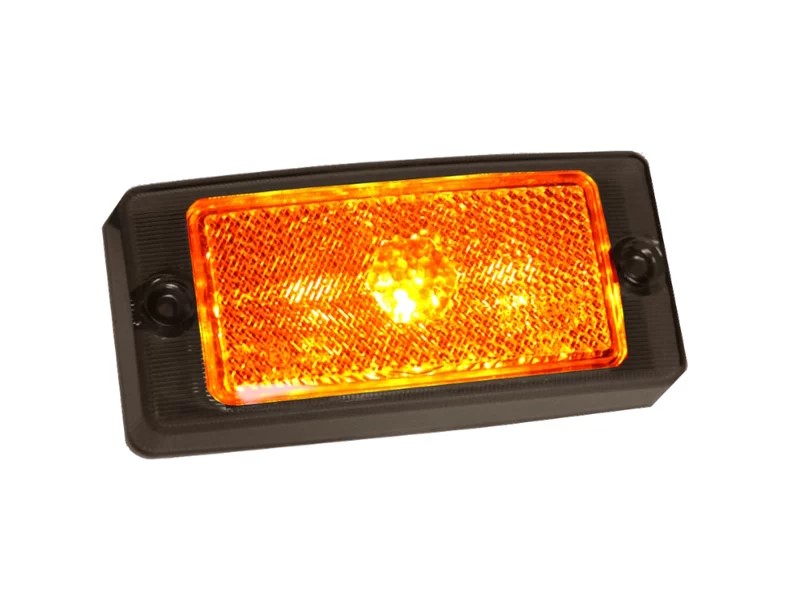 LED markeringslamp klassiek oranje smoke zwarte lens 