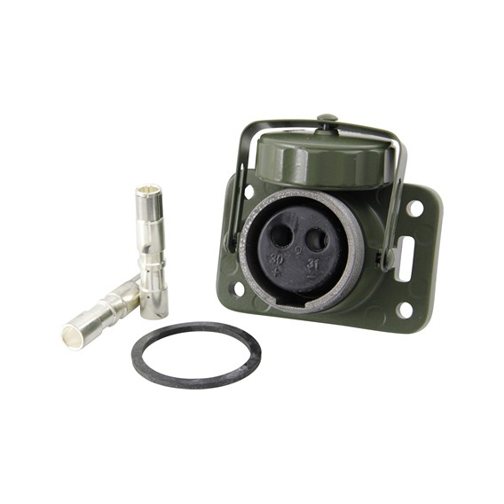 Stekkerdoos Nato 2-polig HM rubber 35/50mmq 24V
