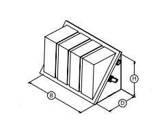 Accubak RVS met kunststof deksel Tilbox