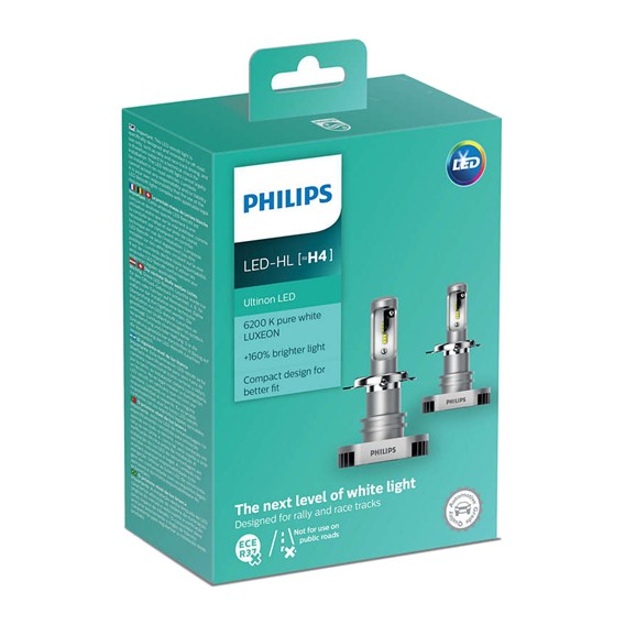 LED lamp H4 Philips Ultinon 12-24V, 2 stuks