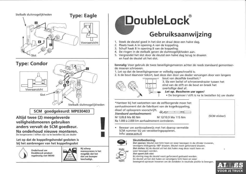 Koppelingslot Compact Condor DoubleLock